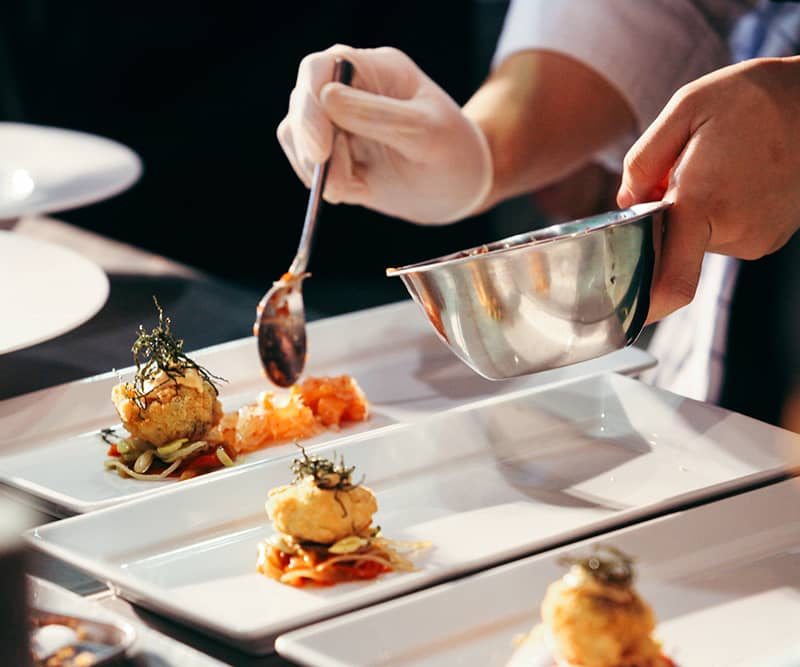 Chef Plating Food Chef Serving